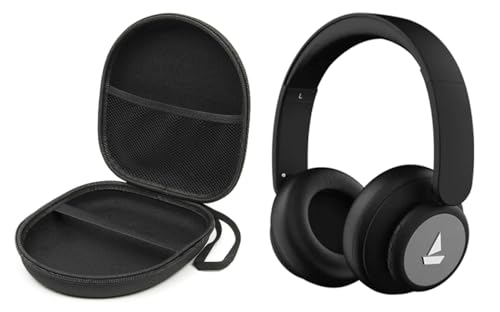M.G.R.J® Portable Carrying Case Cover for Boat Rockerz 450 Bluetooth On Ear Headphones (Hard|EVA|Black)