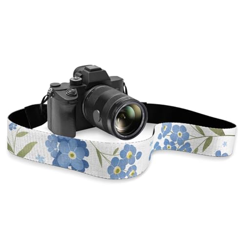 Sepetwhos Blue Daisy Camera Strap Adjustable Neck Shoulder Strap with Quick Release Buckles Universal Neck Belt Strap Great Gift for Photographers