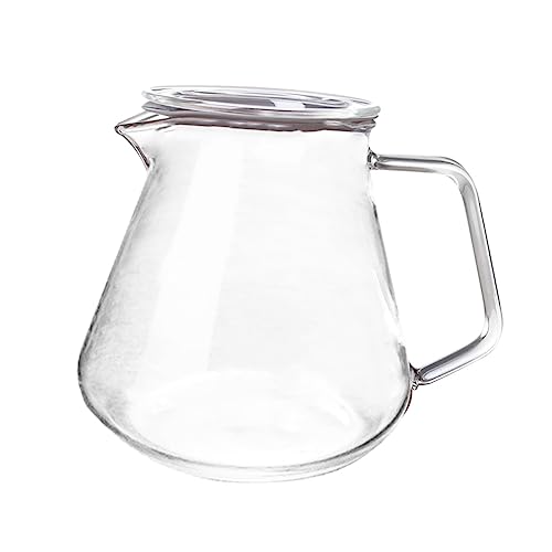 Alipis Glass Coffee Pot 500ml Hot Water Kettle Safe Lid Stove Top Tea Kettle for Dessert Shops Homes
