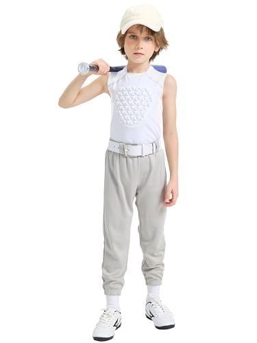QBK Toddler Baseball Chest Protector Softball Padded Compression Shirt Heart Sternum Guard for T Ball & Football2