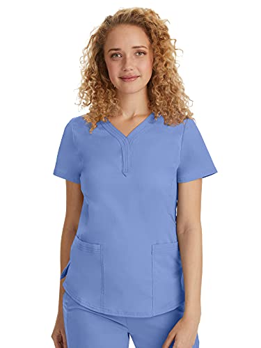 Two Pocket Y-Neck Scrub Top