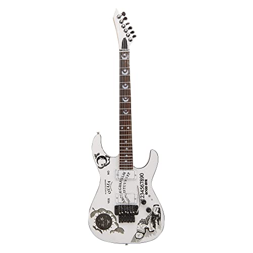 Kirk Hammett (Metallica) : Réplique de guitare miniature Ouija Blanc - Les Beatles, Paul McCartney, John Lennon, RIngo Starr, George Harrison Kirk Hammett (Metallica) : Réplique de guitare miniature Ouija Blanc – Image 3