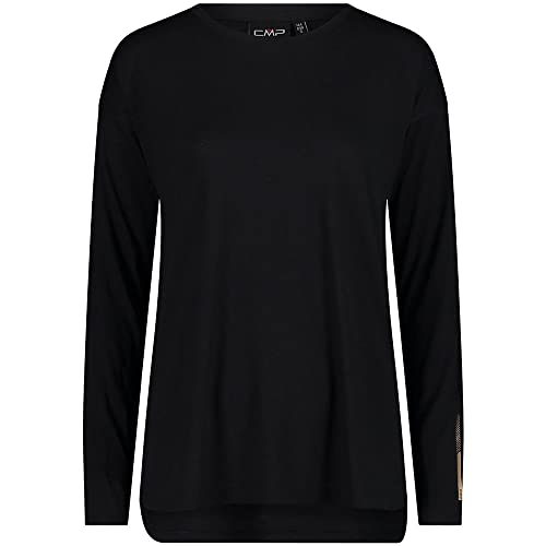 Cotton-Modal Long Sleeves Shirt Girl 48 jersey nero