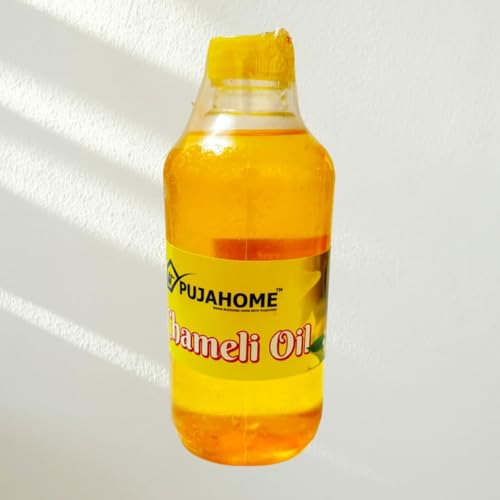 Image of Pure Chameli Oil - 200ml Jasmine Oil for Pooja, Hanuman Ji Chola, Diya Lighting & Traditional Hindu Rituals | Aromatic Oil for Spiritual Use & Daily Worship