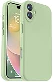 Vooii Compatible with iPhone 16 Case, Liquid Silicone Upgrade [Camera Protection] [Soft Anti-Scratch Microfiber Lining] Shockproof Phone Case for iPhone 16 6.1 inch - Matcha