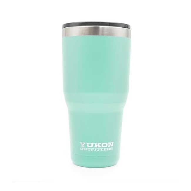 Yukon Outfitters Freedom High Grade 18/8 Corrosion-Resistant Stainless Steel Double Wall Vacuum Insulated Tumbler (20 oz/ 590ml) - 7.3 H x 3.4 Top dia. / 2.7 Bottom dia., Dad Bod - Navy