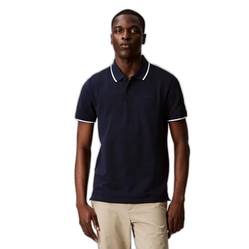 Calvin Klein Men's Stretch Pique Solid Tipped Polo