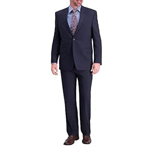 Haggar Men’s JMH Premium Stretch Classic Fit Solid Color Suit Separates – Pants and Jackets