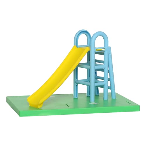 Image of Peppa Pig Playground Slide Themed Preschool Toy and Danny Dog, Includes 2 Poseable Figures,Playset Playground Slide Accessory and Scene Cards, Toy for Girls and Boys Ages 3+