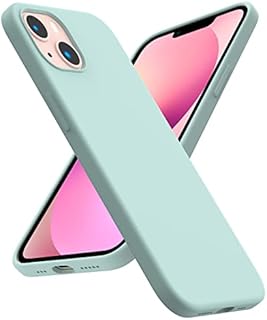 ACRONIX Compatible with iPhone 13 Case 6.1", Silky-Soft Touch Liquid Silicone Case Shockproof Rubber Full Body Cover with Microfiber Lining-Stone Grey