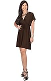 KOH KOH Women's Caftan Kaftan V-Neck Kimono Sleeve Sun Mini Dress Dresses