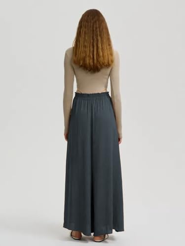 Image of KOTTY Women's Relaxed Fit Wide-Leg Drawstring Palazzo Trouser for Everyday Comfort & Style