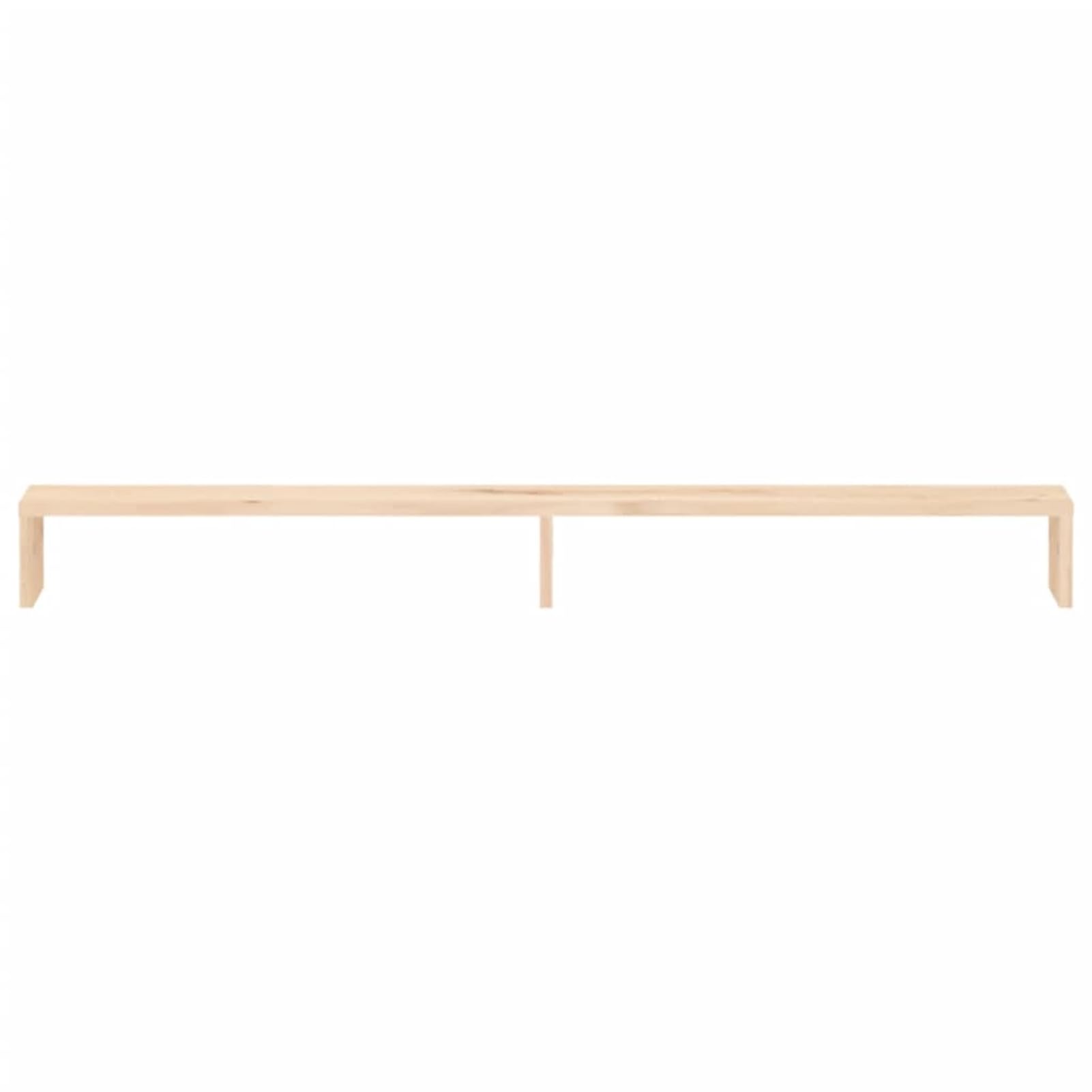 Supporto per monitor, 100 x 27 x 10 cm, in legno massello di pino | Legno di pino massiccio, robusto telaio in legno, altezza ergonomica del monitor, spazio per tastiera e dispositivi