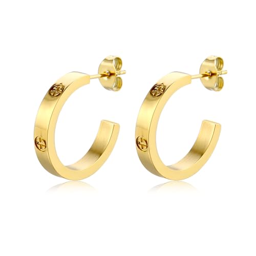 Ladies' Love Friendship Earrings Ring Earrings Stainless Steel Durable Low Allergy Friendship Jewelry Birthday Graduation Wedding Ladies Christmas Gift