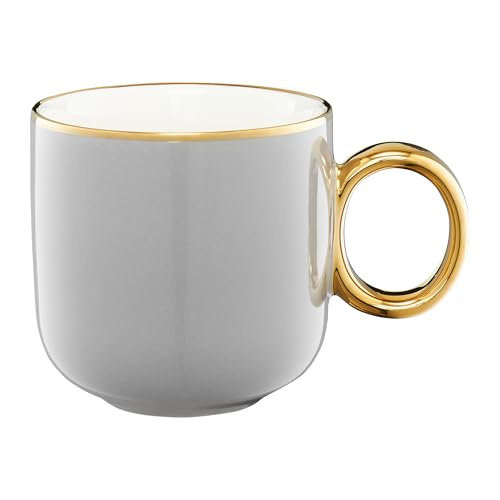 AMBITION Kaffeetasse mit Goldrand 380 ml Royal Porzellanbecher mit...