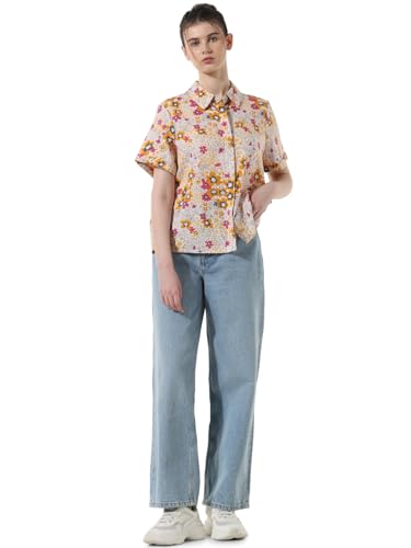 Image of ONLY Women's Cotton Floral Regular Fit Shirt