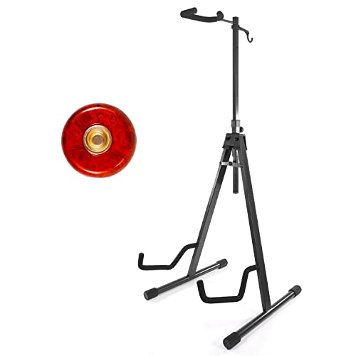 Gebrent Cello Floor Stand With Bow Hook - Holder For Concerts, Orchestra, Performance, Music - Padded, Adjustable - With Anti-Slip Endpin Rest #TOP27