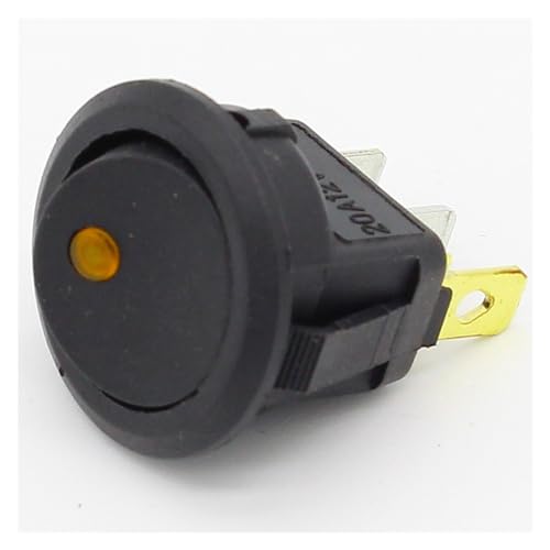 Interrupteur à bascule 12V avec voyant LED jaune haute visibilité SPST