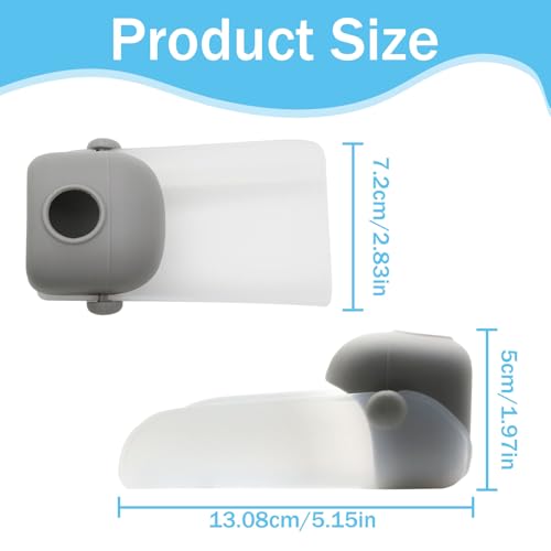 Image of 2Pcs Faucet Extender for Kitchen and Bathtub Sink, Sink Extender for Kids Boys Girls, Grey