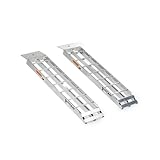 Titan Distributors Titan Ramps 36 x 8 Aluminum Dual Shed Ramps with 4 Rung Spacing, Rated 750 LB Each, Garage Shed Storage, Easy Loading