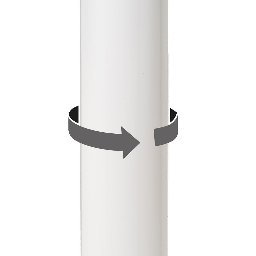 Taburete alto de cocina regulable en altura blanco con respaldo bajo | Asiento redondo y respaldo bajo acolchados y tapizados en polipiel. Altura ajustable de 72 a 92 cm. Resiste hasta 120 kg