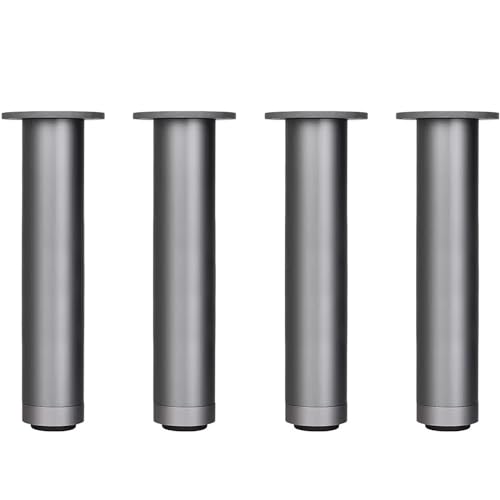 BHFPFZA Furniture LegsTable Legs 4 Pieces Adjustable Support Legs TV Cabinet Legs Sofa Legs Coffee Table Legs, Aluminum Alloy Round Sofa Legs Furniture Support Feet (Color : Gold, Size : 25 * 5.6cm