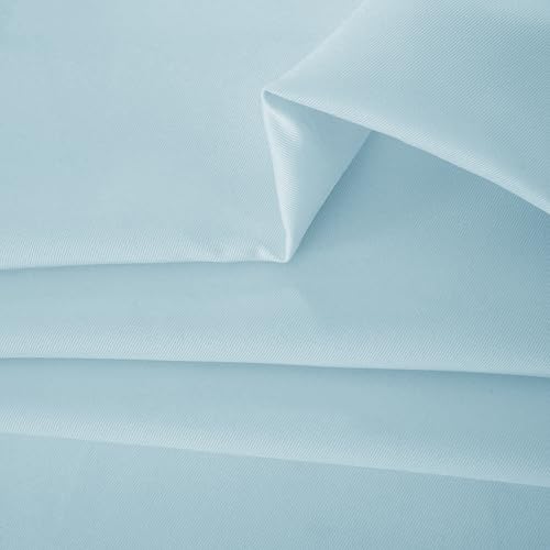 Image of Obstal Dusty Blue Rectangle Table Cloth, 54x78 Inch | Heavy Duty Water Resistance Polyester Tablecloth, Decorative Fabric Table Cover for Outdoor and Indoor Use