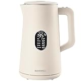 QUAXWELL 1.5L Electric Kettle Stainless Steel, Double Wall Cool...
