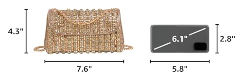 Image of Sweetovo Rhinestone Clutch Purse, Sparkly Evening Bag with Chain for Women