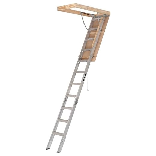 LITE Aluminum Attic Ladder, 375-pound Capacity, 22 1/2" x 54", Type IAA, AA2211
