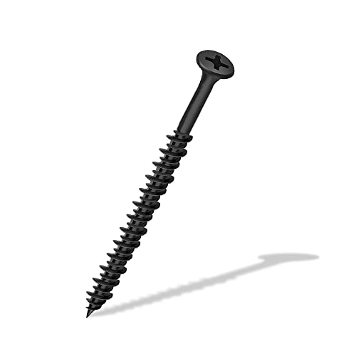Hession #8 x 2-1/2' Black Wood Screws Self Tapping Screw Hi...