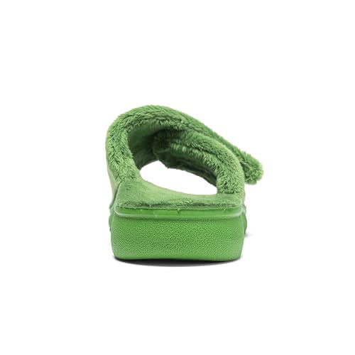 Image of SOLLBEAM Women's Plantar Fasciitis Fuzzy House Orthopedic Adjustable Slippers With Arch Support Orthotic Heel Cup Sandals For Ladies