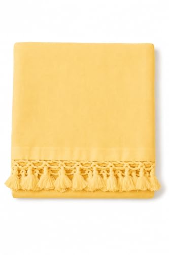 Image of Soft Dull Cotton Bhagalpuri Chadar for Summer | Lightweight and Breathable Chadar for Sleeping | Odhne Wali Chadar for All Season Use Blanket (Yellow)