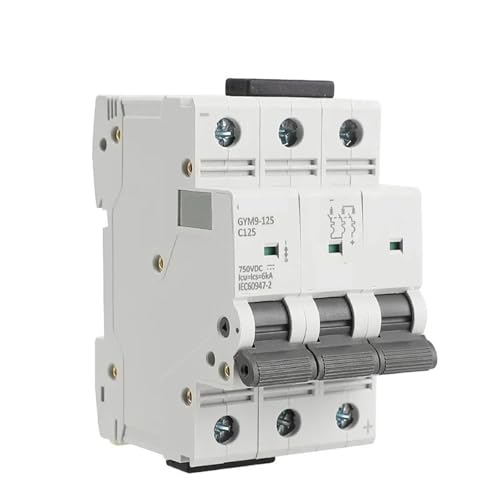 Disjoncteur de protection DC GYM9-125 3 pôles 750V 80A pour coffret solaire