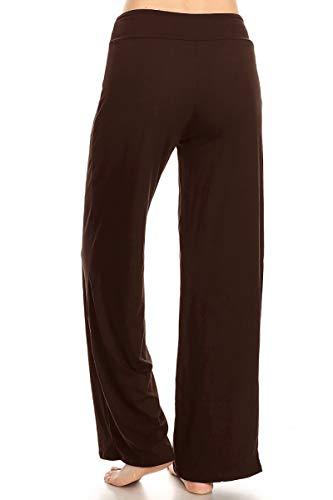 Image of Leggings Depot Women's Wide Leg Drawstring Pajama Pants for Lounge, Sleep | Soft, Breathable Poly-Span, Drawstring Waist, Comfy, Casual, Yoga, Everyday