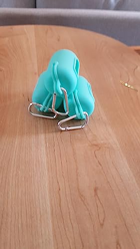 dog poop bag holder with leach clip, Mint - Image 3