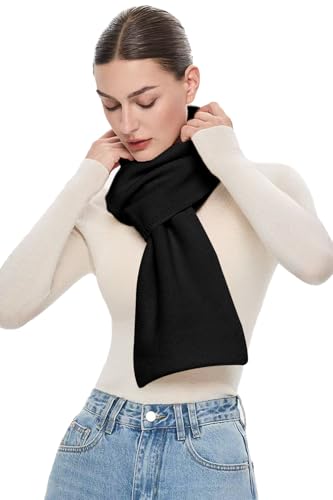 PULI 100% Wool Scarf for Women Luxury Winter Warm Pull Through Scarf with Gift Box2