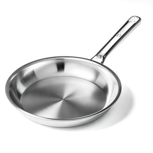 COOKER KING 10 Inch Stainless Steel Frying Pan Skillet Induction Pan
