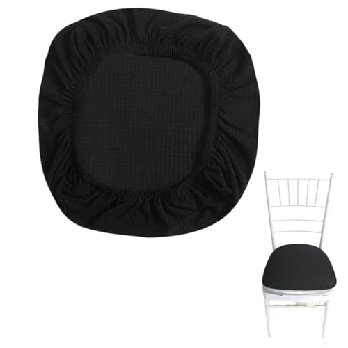 UEAVOID Funda de Silla Elástica Jacquard Antideslizante Antipolvo Protector de Asiento para Oficina Restaurante Boda Cocina Decoración (Negro)