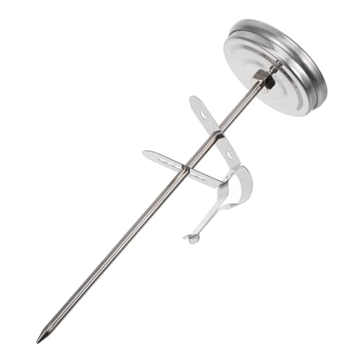 OUNONA 304 Stainless Steel Milk Thermometer Probe Instant Read Thermometer Clip for Kitchen Beverage