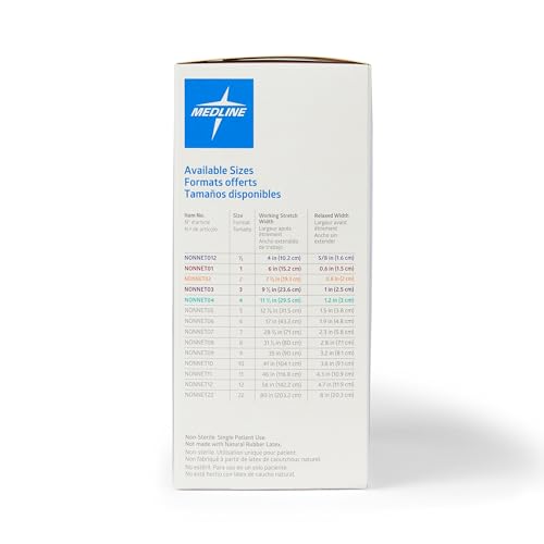 Image of Medline Stretch Tubular Elastic Dressing Retention Net, Size 2, (7 inch x 25 yds), Ideal for Wound Care, Single Pack