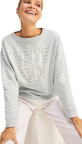 Springfield Sudadera 'Love' Perlas, Sudadera Mujer, Azul (Blues), XL