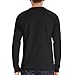 Men's Fashion Henley Basic Shirt Lightweight Button Cotton T-Shirt Classic Long Sleeve Solid Color Casual Top (XX-Large,Black)