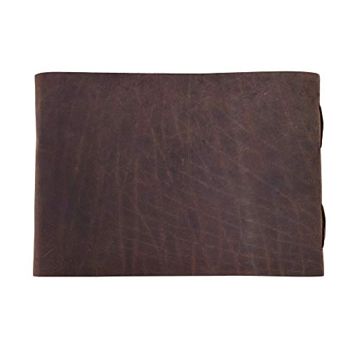 Image of Genuine Leather Journal Writing Notebook Antique Handmade Leather Bound Daily Notepad for Men & Women Unlined Paper Perfect for Gift for Art Sketch Book Travel Diary & Notebooks to Write (Brown)