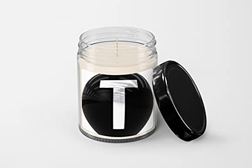 Ball with The Letter t Candle, Soy Wax Candle, Birthday