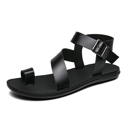 Men's Summer Fashion Adjustable Buckle Soft Bunion Corrector Sandals, Casual Orthopedic Clip Toe Ankle Buckle Flat Non-Slip Sandals, for Papa Husband, Big Toes Bent Toes and Pain Relief