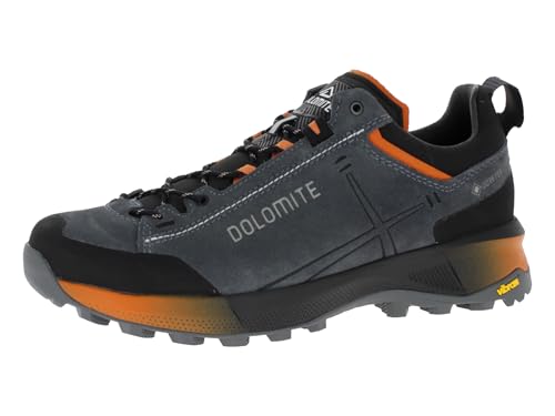 Durata e protezione - tomaia Dolomite Vernale Hike Low GTX, Scarpa da Trekking Uomo (Gunmetal Grey, Sistema Taglie Calzature EU, Adulto, Numero, Media, 42.5)