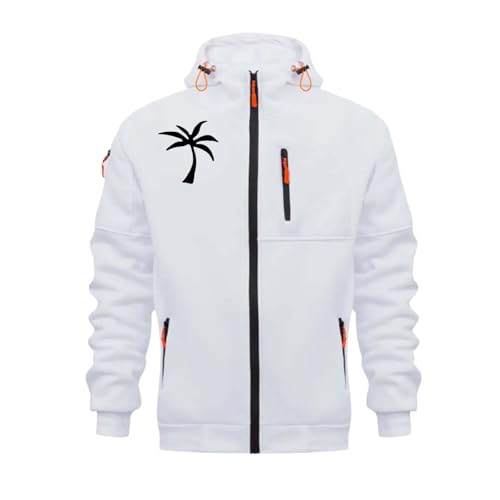 Veste de survêtement pour homme zippée et légère avec capuche