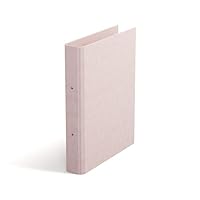 BIGSO RINGO Ringbuch mit 2 Ringen – schmaler Ordner aus 100% recycelter Faserplatte und Papier mit Leinenoptik – Ringhefter für Dokumente, Klarsichthüllen oder Trennblätter – rosa