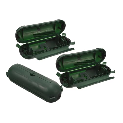 STAHAD 3個小型防水屋外電気ボックス クロー付き延長コード保護カバー ガーデン パティオ用電源接続保護 耐候性プラグ接続ボックス クリス